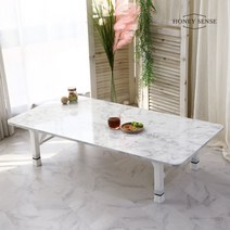 [허니센스] 국산 밥상 집들이 잔치 상 손님상 6인용 접이식 테이블 큰상 대형 교자상 1200x600, 비앙코까라라