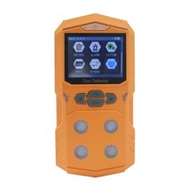 냄새측정기 하수구 무선 lcd 복합가스측정기 o2 h2s co ex 4 in 1 color screen 핸디 컴파운드 멀티 가스 누출 감지기 경보, 노란색(펌프 없음)