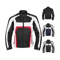 Textile Motorcycle 자켓 For Men Dualsport Enduro Motor바이크 바이커 Riding Jacket Breathable CE ArmorED WATE, X-Large, Red
