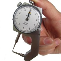다이얼 두께 게이지 곡선 팁 0-10mm 중공 파이프 또는 원형 튜브 캘리퍼 플랫 헤드 측정기, 06 0-10mmx0.05mm