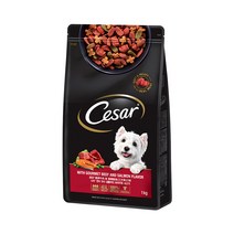 시저 애견사료, 연어 + 소고기, 1kg, 2개