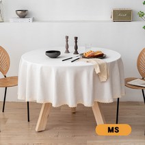 큰 둥근 식탁보 태양열 집열기 면과 리넨 방수 및 방오 식탁 식탁보, MS_140cm