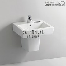 CL-333D/CL333D/세면기/세면대/언더볼/탑볼형/평면붙임형/대림바스/대림세면기/원홀/쓰리홀/부속일체/부속포함, 수동, P자트랩 (벽배수), 반다리(+35000)