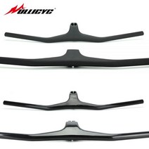 로고 없음 3K 블랙 페인트 카본 일체형 통합 MTB 핸들 바 자전거 라이저-17 ° 70-110mm 일치, 3K matte 90x720mm