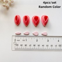 도예체험 취미 부드러운 도자기 폴리머 클레이 꽃잎 절단 다이 꽃 패턴 DIY 인스타 프랑스 귀걸이 쥬얼리, 01 4pcs set