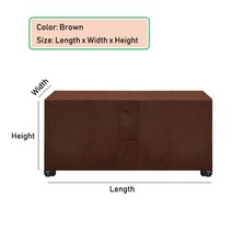 햇빛가림 그늘막 튼튼한 야외 방수 파티오 가구 세트 커버 55 사이즈 정원 비 눈 바람 방, 315x180x74cm, Brown+315x180x74cm