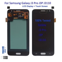 [해외]Samsung Galaxy J3 Pro J3110 LCD 디스플레이 터치 스크린 디지타이저 어셈블리 교체 용 휴대 전화 수리 부품 액정 액정, 협동사, 하얀색