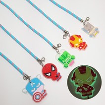 마스크목걸이 마블 어벤져스 히어로 야광 캐릭터 이니, 스파이더맨