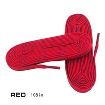 아이스하키 스케이트 끈 96in 108in 120in 듀얼 레이어 브레이드 추가 강화 팁 왁스 팁 디자인 슈트 아이스 하키 스케이트 하키 신발 레이스, 레드 108인치