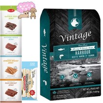 [냥냥멍멍이]빈티지 오븐프레쉬 변냄새 감소 저알러지 강아지 사료 1kg 싱가폴 육포 1개 또는 ANF 물소 밀크 스틱껌 추가 증정, 싱가폴(말고기), 청어&연어