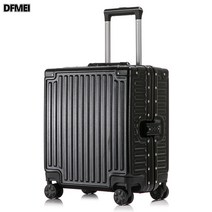 DFMEI.trunk --18인치 스몰 비즈니스 기내용 지퍼 암호 캐리어 가벼운 여행용 캐리어