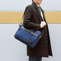 앞지퍼 레더손잡이 포멀룩 남자 노트북 가방 보험설계사 가벼운 댄디룩 외근