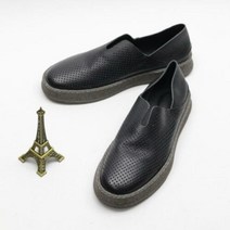 브이와이 [VY] 남성 펀칭 코르크고무 레더 콘트라스트 쿨링 슬리퍼 슬립온