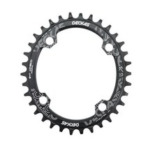 자전거크랭크 Deckas-타원형 체인링 104BCD 시마노 MTB 자전거용 자전거 체인 링 32t 34 36 38T 초경량 톱니 플레이트 체인휠 104 bcd, 01 32T, 01 black
