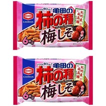 일본직구 [대량구매] 가메다 세이카 가메다노 카키노 타네 우메시소 6봉지 182g x 2봉지, 상세참조, 2개