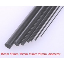 카본 큐대 당구채 15mm 20mm 탄소 섬유 바 단단한 막대 diy 모델 비행기 보강재 흑연 샤프트 3D 프린터 롤, 01 500mm_03 18mm