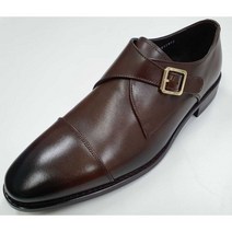에스티코 브라운 싱글몽크 스트랩 남성 정장 구두 SFWSZ04BSH