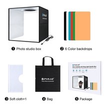 스튜디오 박스 포토부스 자연광조명 배경지거치대 PULUZ-사진 스튜디오 링 LED 30cm 라이트 박스 촬영 텐트, 01 Black