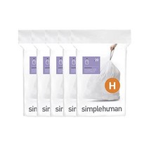 심플휴먼 휴지통 Code H 쓰레기 봉투 디스펜서 팩 100개 30~35리터, Discontinued_100 Liners
