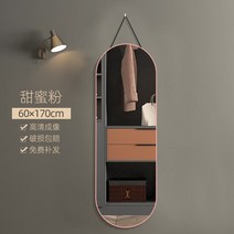 비정형 전신 거울 조명 물결 스탠드 대형 엔틱 미드센츄리거울점프 슈트 큰 장식 거울 벽 홈 불규칙한 모양, 04 pink_03 50x160