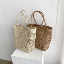 먼데이홀릭 라탄 사각 빅사이즈 숄더백