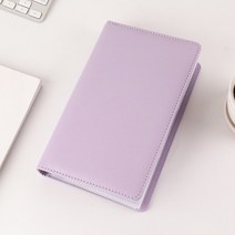 150 포켓 A6 PU 가죽 루스 리프 바인더 사진 앨범 인스탁스 미니 필름 명함 보관용 3 인치 포토 카드 북 홀, [02] 보라색