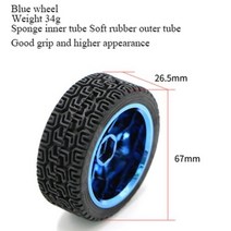 다관절로봇 코딩블럭 휴머노이드 교육 아두이노 65mm 타이어 로봇 스폰지 라이너 스마트 자동차 바퀴 이륜 자체 균형, Package 1