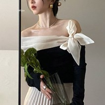 허니시스터 듀레 리본 오프숄더 블라우스