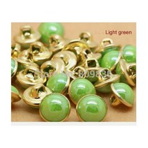 캔디 컬러 메탈 하의 버튼 ss-631 바느질 10mm 로트당 40 개, Light green