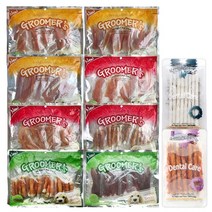 대용량 그루머스 강아지 간식 400g 사사미 개껌, 슬라이스 400g