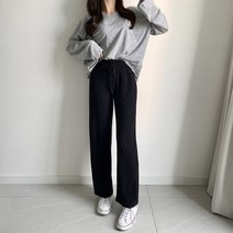 제이앤썸 세미 와이드 일자 트레이닝 밴딩 팬츠 3color