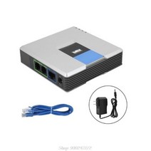 1 세트 VOIP 게이트웨이 2 포트 SIP V2 프로토콜 인터넷 전화 음성 어댑터 Linksys PAP2T S10 20 Dropship 용 네트워크 케이블 포함, US Plug