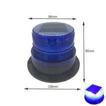 태양광 자동차 비상 비콘 표시기 LED 점멸등 램프 버스 트럭 스트로브 신호 흡착 야간 안전 경고등, 한개옵션1, 09 upgrade blue