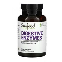 Sunfood Amylase 아밀레이스 Protease 단백질분해효소 Glucoamylase 말테이스 Bromelain 브로멜라인 Enzymes 700 mg 90 식물성 캡슐