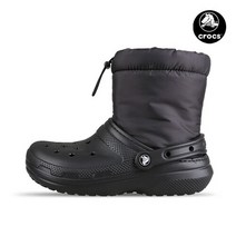 크록스 크록스 클래식 라인드 네오 퍼프 여성 겨울 방한 부츠 블랙 206630-060