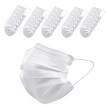 아이쿤 3중 구조형 필터 멜트블로운 일회용 마스크 화이트 대형, 50개입, 1개