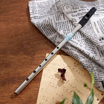 플루트 클라리넷 색소폰 고급원단 가방 니켈 도금 강철 합금 아일랜드 휘슬 C/D 키 주석 금속 Dizi Feadan 초보자 필수품, Silver C Key