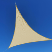 썬키다 HDPE 메쉬 그늘막 썬쉐이드, 5m x 5m x 5m 삼각, 베이지