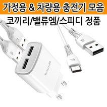필수템 멀티 스피디 코끼리 충전기 케이블 차량용 급속 고속 충전기, B03밸류엠8핀2.1A일체형충전기