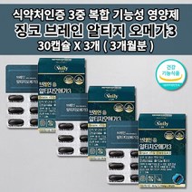 기억력 감퇴 저하 좋아지는 법 집중력 향상 기억 장애 갱년기 증상 예방 기억력에 뇌에 좋은 뇌 두뇌 기능 건강 개선 혈관 질환 건강 혈액 순환 영양제 징코 알티지 오메가3 30캡슐, 3개