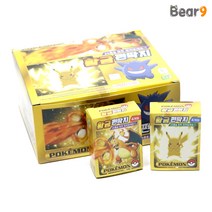1000 포켓몬 황금 펀딱지 BOX(18개입) 고무딱지 딱지치기 포켓몬 피카츄 거다이맥스 전환포 뮤 뮤츠 잠만보, 단품