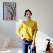[바보사랑] 여자 폴라 솔리드 무지 티셔츠[옷자락]