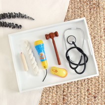 돌잡이용품세트13번 6종 판매 셀프돌잔치, 돌잡이용품세트13번-핑크+트레이(화이트)