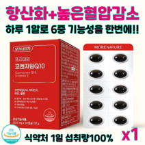 모어네이처 코엔자임Q10 코큐텐 항산화 높은 혈압감소에 도움 유해산소 제거 세포보호 식약처 인정 6중기능성, 1개