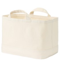 무인양품 MUJI 손잡이 캔버스 장방형 수납 바스켓 L 4550002528423, 1개