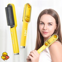 keka 빗 고데기 매직기 세라믹 PTC 30초 예열 헤어케어, 노란색
