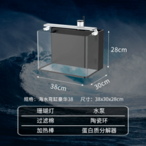 아크릴 무환수어항 미니수족관 자동청소, 38CM 해수항아리 디럭스 세트
