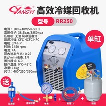냉매회수기 에어컨 가정용 소형 미니 이동식 냉매 회수기 회수 기계 휴대용 프레온 펌핑 불소 기계 자동차 충전 회수 기계, Yangyi 재활용 기계 rr250 (실린더 보내