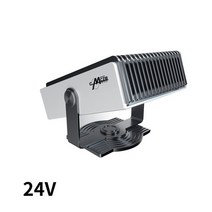 난로써큘레이터 무동력 접이식 벽걸이 서큘레이터 자동차 히터 1224v 500w 휴대용 360 adjustmen 4 in 1 전기 히터 냉각 팬 공기 청정기 windscreen, 실버 24v