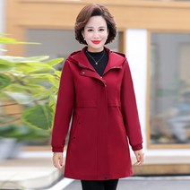 스피알 가을 중년 엄마옷 후드 사파리 하프 트렌치코트 점퍼